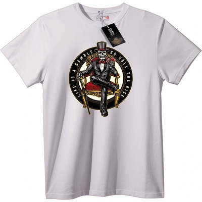 NOONEBRAND Тениска Комарджийски живот - M, White