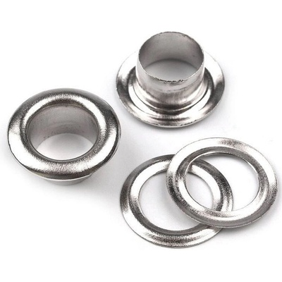 Průchodky s podložkou vnitřní Ø6 mm / vnější Ø11 mm Varianta: 2 barva nikl, Balení: 20 pár