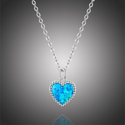 Grace Silver Jewellery Stříbrný s modrým opálem benjamina NH-SCN413/4 Stříbrná
