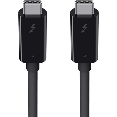 Belkin Thunderbolt 3 Cable - USB-C към USB-C кабел с Thunderbolt 3 и поддръжка на 5K (80 см) (черен)