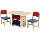 Detské stolíky so stoličkami KidKraft detský stôl Star s dvoma stoličkami a boxy