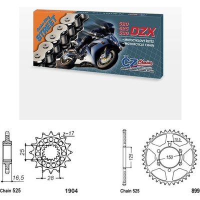 ČZ Řetězová sada KTM 990 Adventure, R 09-12