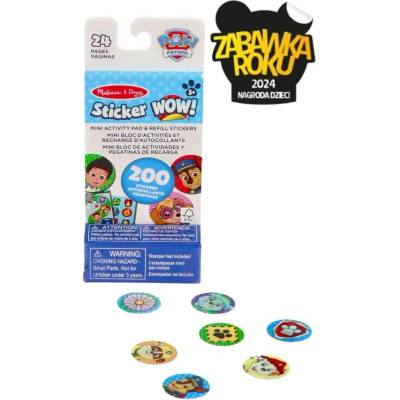 Mini bloček so samolepkami Labková patrola doplnenie Sticker wow!