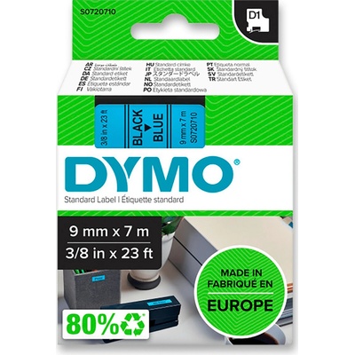 Dymo D1 S0720710 - originální polyesterová páska - 9 mm × 7 m, černo-modrá
