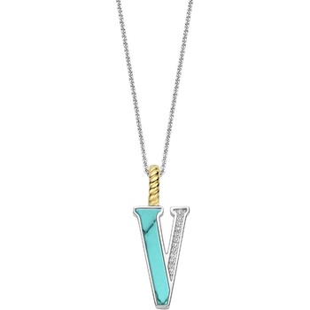 Ti Sento Сребърно колие с буква V Ti Sento 6840TQ_V (6840TQ_V)