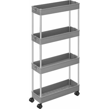 SONGMICS Pojazdný kuchynský regál úzky 4 police