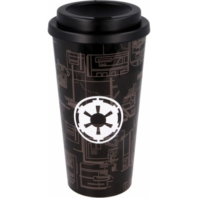 CurePink Plastový cestovní hrnek Star Wars Hvězdné války Galactic Empire 520 ml