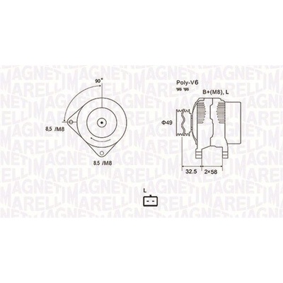 Alternátor MAGNETI MARELLI 063731627010