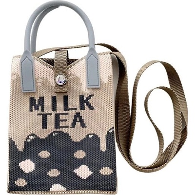 Annam Mini taška crossbody khaki mléčný čaj 25 × 11 cm