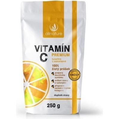 Allnature Vitamín C prášok Premium 250 g 2+1 zadarmo