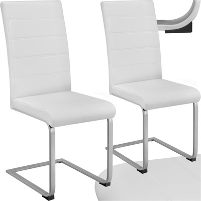 tectake 402550 umělá kůže bílá sada 2 ks