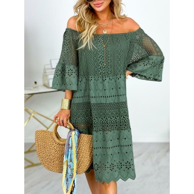 Fashionweek šaty španielskeho typu v štýle boho IT-Honey Khaki