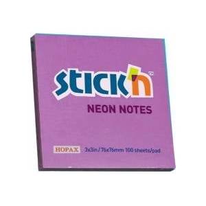 STICK'N Notes stickn 76 x 76 mm neon colors (100), purple