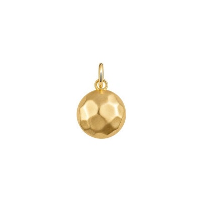 Basics Tepaný strieborný prívesok disk gold plated P5646