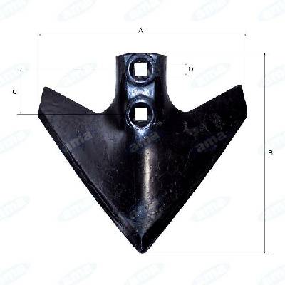AMA radlička, šíře 200 mm/2 díry/materiál 8 mm