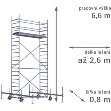 Lešení RUX MOBILO 800 6,6 m 180 cm