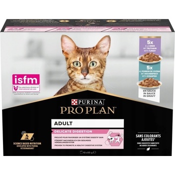 Purina Pro Plan Delicate Digestion morčacie ryby v omáčke 10 x 85 g