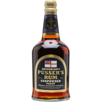 Pusser´s British Navy Gunpowder Proof 54,5% 0,7 l (čistá fľaša)