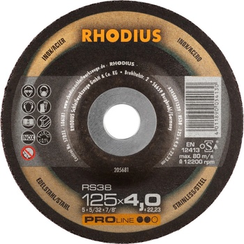 Rhodius Brusný kotouč 125 x 4,0 x 22,23 mm RS38 205681
