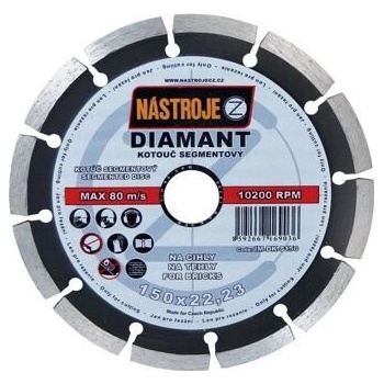 Nástroje cz Kotouč diamantový segmentový 150 x 2,0 x 22,2 mm IM-DK-S150