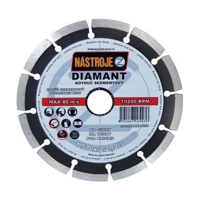 Nástroje cz Kotouč diamantový segmentový 150 x 2,0 x 22,2 mm IM-DK-S150