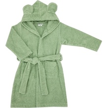 EKO Župan bavlnený s kapucňou a uškami Olive green