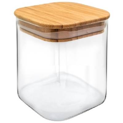 Стъклен буркан Nerthus - 800 ml, с бамбуков капак (VB FIH 779)