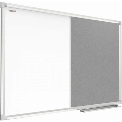 Allboards,Textilní a bílá magnetická tabule COMBI v hliníkovém rámu -120 x 90 cm,CO129FS
