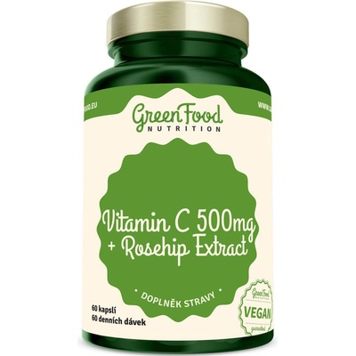 Greenfood Nutrition Vitamín C 500 + extrakt zo šípok 60 kapsúl