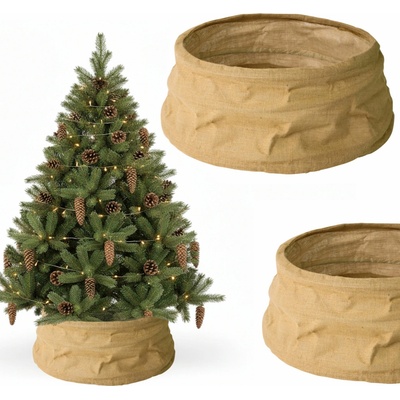 Lebula obal na stojan na vánoční stromek, obal na květináč z juty, průměr 66 cm, výška 25 cm.