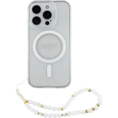 GUESS Удароустойчив кейс Guess GUHMP16XHGCRELST Apple iPhone 16 Pro Max твърд калъф MagSafe прозрачен (GUE4166)