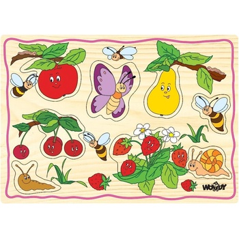 Image 1 of Woodyland Woody - Дървен пъзел с дръжки - Плодове