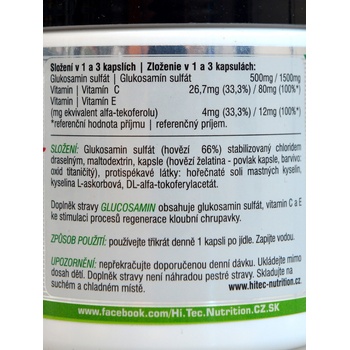 HiTech Nutrition Glucosamin 100 kapslí