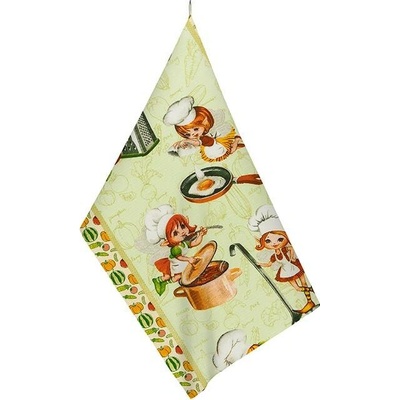 Bellatex Kuchtička 50x70 cm zelená,Oranžová