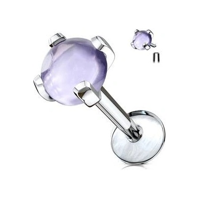 Šperky4U labreta piercing do brady ametyst LB0002-AM