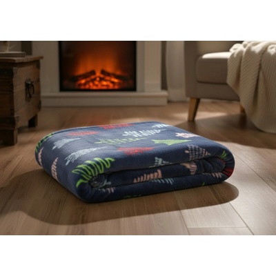 BBK vánoční deka z mikrovlákna Winter Vibes modrá 150x200