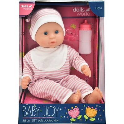 Dolls World Baby Joy 38 cm Pruhované oblečení