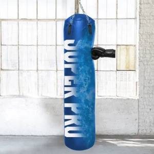 SUPER PRO БОКСОВ ЧУВАЛ С ВОДА super pro water-air blue 150см
