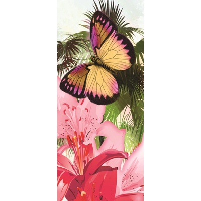 ForWall Fototapeta na dvere Colorful butterflies samolepiace 91 x 211 cm