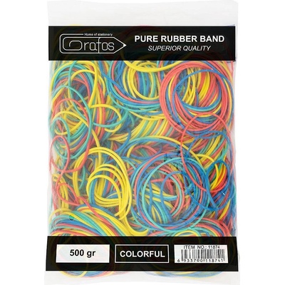 Grafos Ластици 0.500 гр. Ф64 мм, цветни