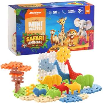Marioinex Мини вафлен конструктор Marioinex " Животни от сафари" , 50 части (907 092)