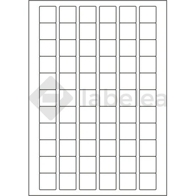 Labelea Samolepiace etikety 25,4x25,4 mm biele papierové, na hárku A4, pre laserovú a atramentovú tlač, Farba etikiet Biela, Počet hárkov v balení 100 EPY025025W066S