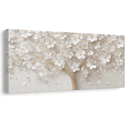 Obraz elegance květinového stromu života - 80x40