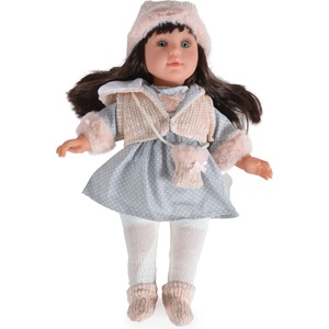Moni Кукла Moni Toys - 46 cm, със сива рокля (109306)