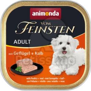 Animonda Vom Feinsten Adult Храна за възрастни кучета с Домашни птици и телешко 24 x 150 г