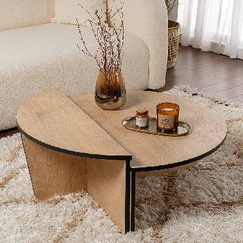 ASG Orion - дизайнерска маса меден дъб с черно (8684283439751)