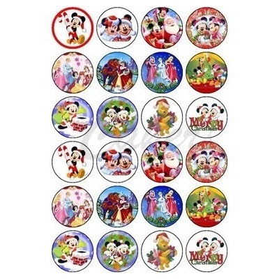 Sugar Steamp Pusinky předtištěné předlohy č.1 Mickey Mouse pr.3cm 48ks