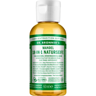 Dr. Bronner's přírodní tekuté mýdlo s mandlemi 18v1 60 ml