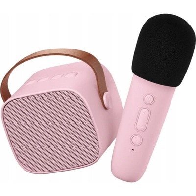 Karaoke set Lalarma ružový reproduktor s bezdrôtovým mikrofónom