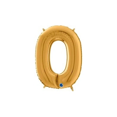 GRABO fóliový balónek ČÍSLICE ZLATÁ 0 66cm,26" nafukovací